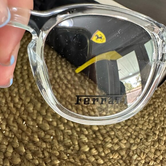 Unisex Ferrari Clear Lens Yellow/Black Detail Glasses FZ8021U - Picture 6 of 9